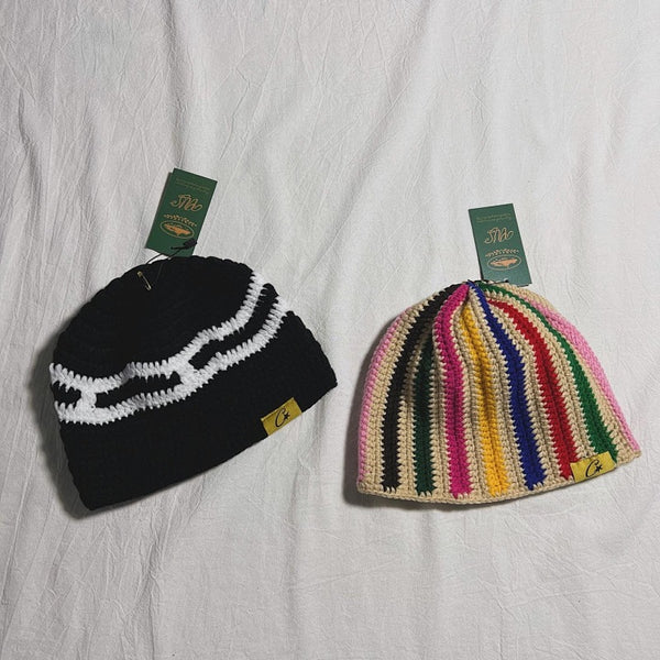 Corteiz Knit Beanie - Black/White/Multicolor