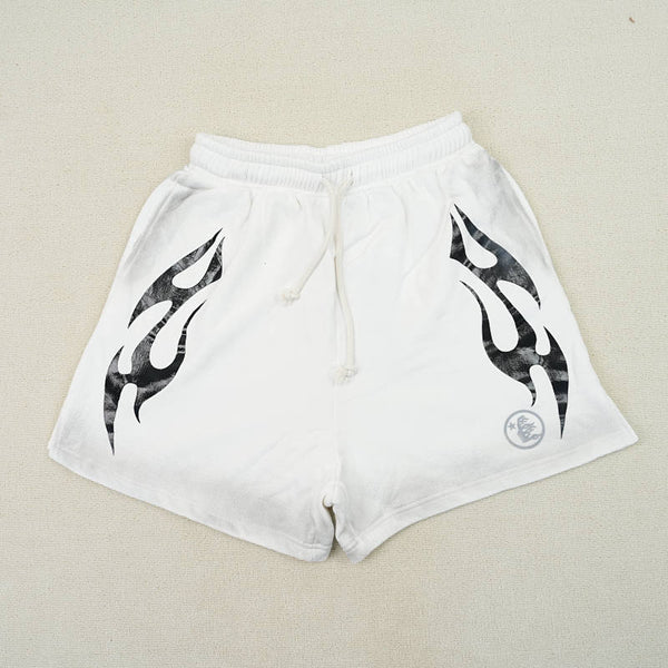 Hellstar Flame Shorts White
