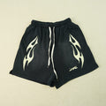 Hellstar Sports Flame Shorts Black