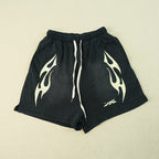 Hellstar Sports Flame Shorts Black