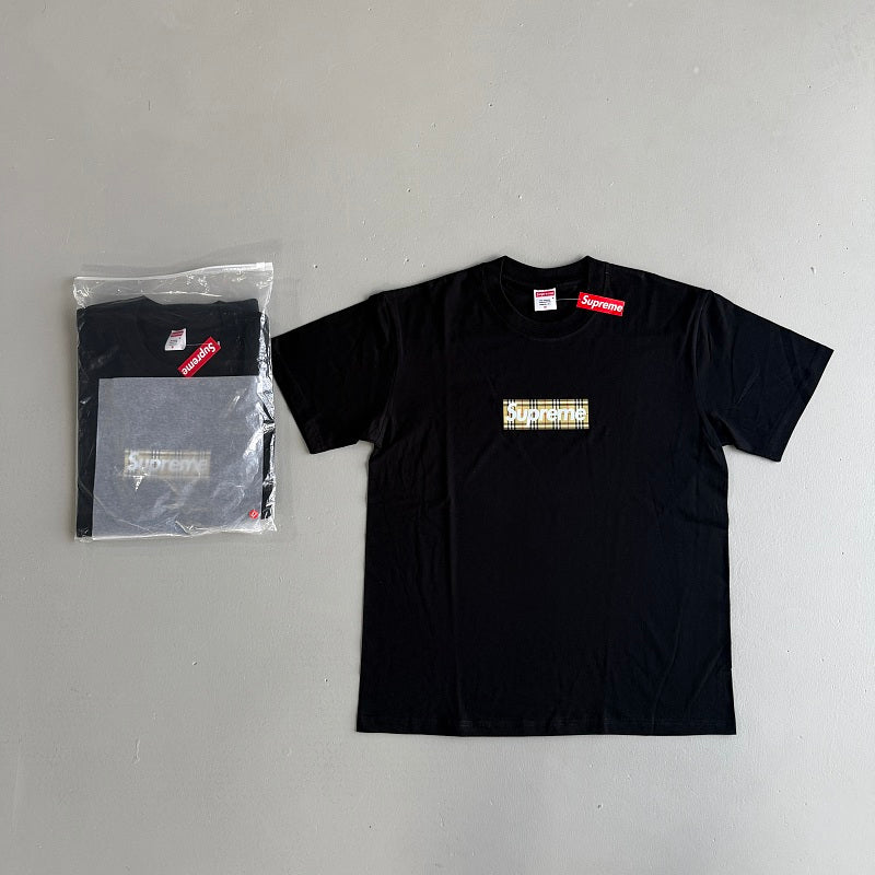 Supreme x Burberry Box Logo Tee - Black