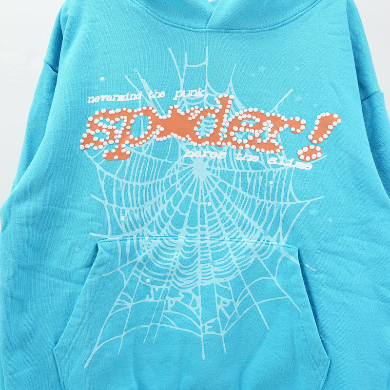 Sp5Der Punk V2 Hoodie Cyan