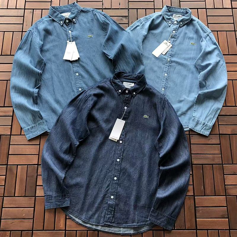 Lacoste Denim Long-Sleeve Button-Up Shirt