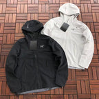 Arc'teryx Black White Logo Hooded Jacket