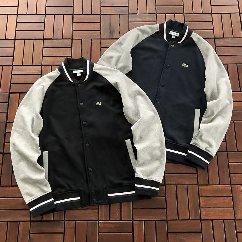 Lacoste Contrast-Sleeve Bomber Jacket