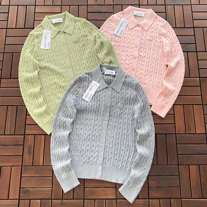 Lacoste Women's Pastel Cable-Knit Button Cardigan