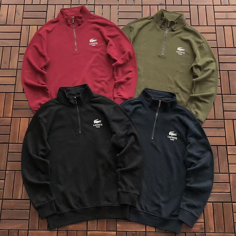 Lacoste Paris Quarter-Zip Sweater