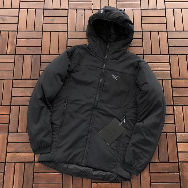Arc'teryx Black Insulated Hooded Jacket