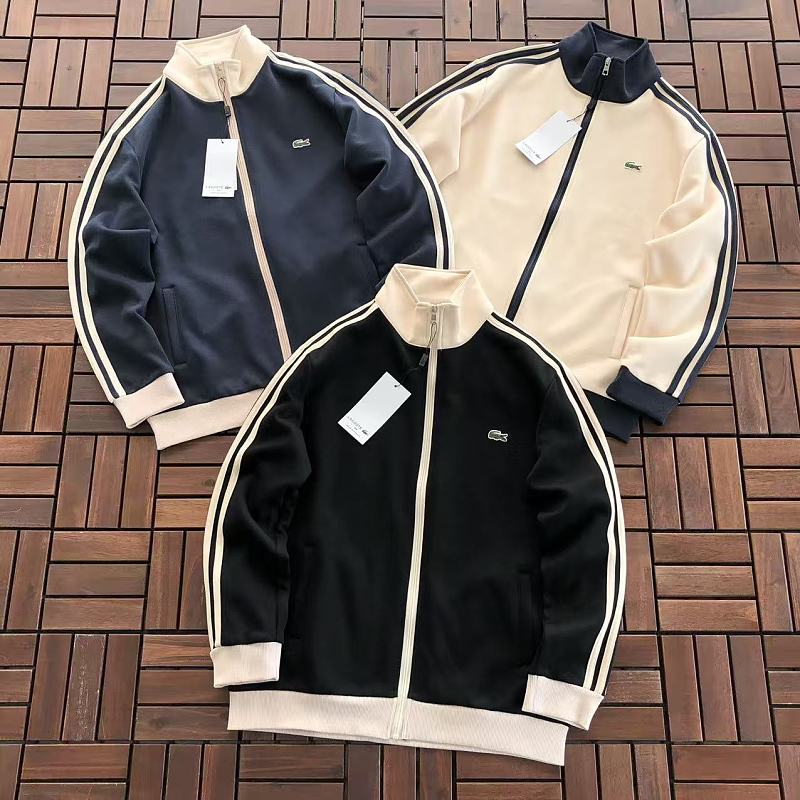 Lacoste Striped Full-Zip Track Jacket
