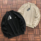 Lacoste Black Cream Quarter-Zip Sweater