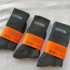 Heron Preston Crew Socks - Black/Gray/Orange