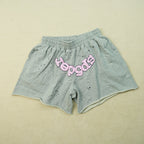 Sp5Der Og Web Logo Sweat Short Heather Grey