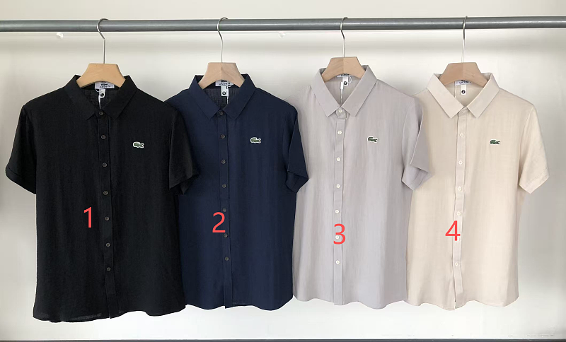 Lacoste Textured Short-Sleeve Button-Up Shirt