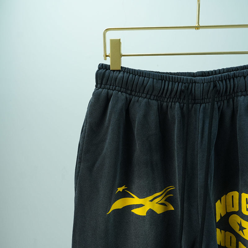 Hellstar No Guts No Glory Flare Bottom Sweatpants Midnight Dye Black