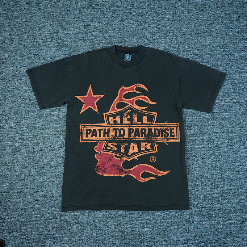 Hellstar Studios Biker Tour Short Sleeve Tee Shirt Black