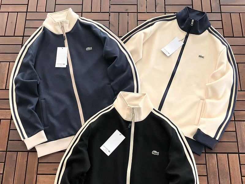 Lacoste Striped Full-Zip Track Jacket