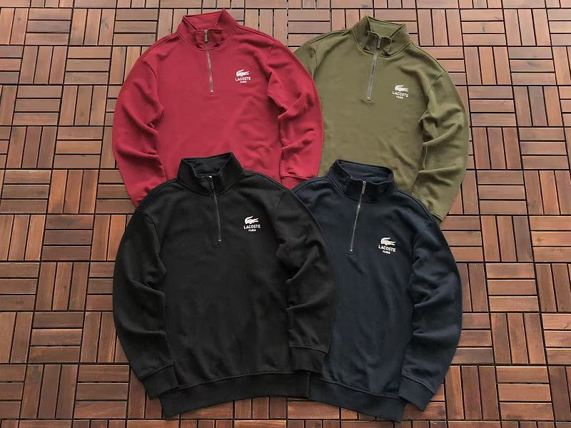 Lacoste Paris Quarter-Zip Sweater