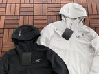 Arc'teryx Black White Logo Hooded Jacket