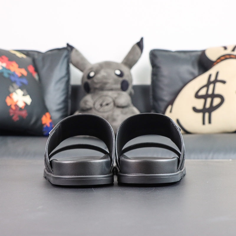 Hermes Extra Sandal - Black Calfskin