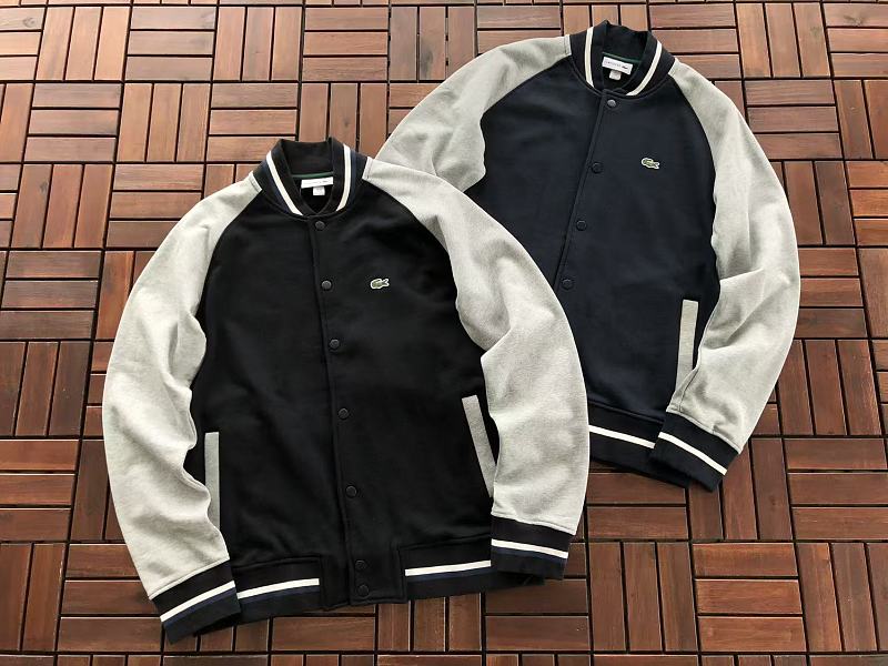 Lacoste Contrast-Sleeve Bomber Jacket