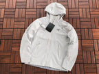 Arc'teryx Black White Logo Hooded Jacket