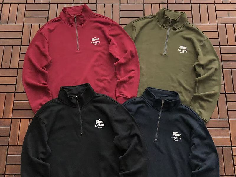 Lacoste Paris Quarter-Zip Sweater