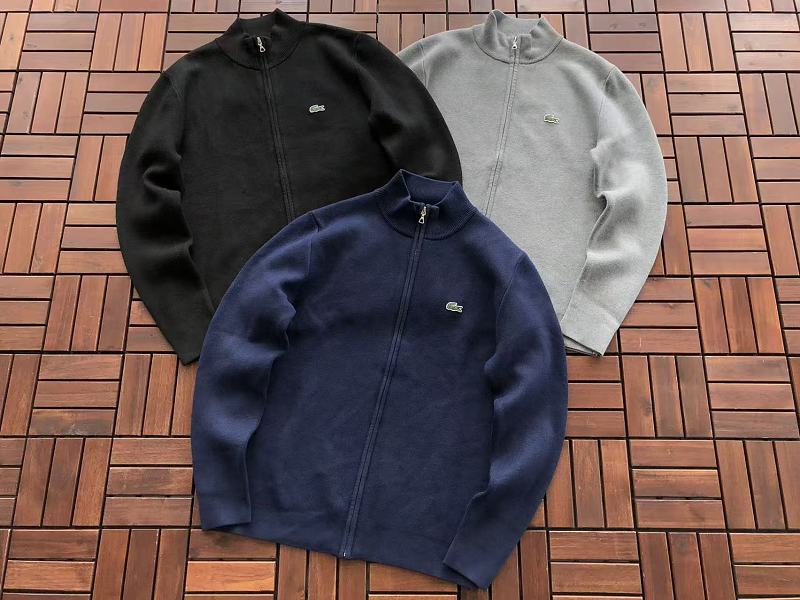 Lacoste Three-Color Full-Zip Sweater
