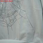 Sp5Der Rhinestone Logo Hoodie White