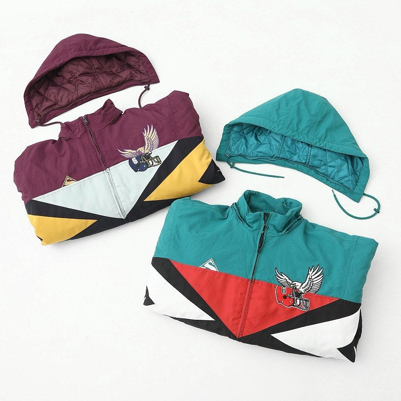 Supreme Football Graphic Colorblock Hooded Windbreaker