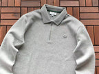 Lacoste Grey Long-Sleeve Zip Polo