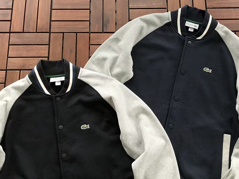 Lacoste Contrast-Sleeve Bomber Jacket