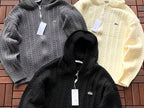 Lacoste Cable-Knit Zip Hoodie
