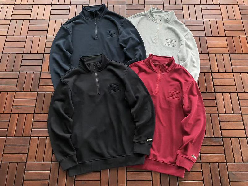 Lacoste Chest-Pocket Quarter-Zip Sweater