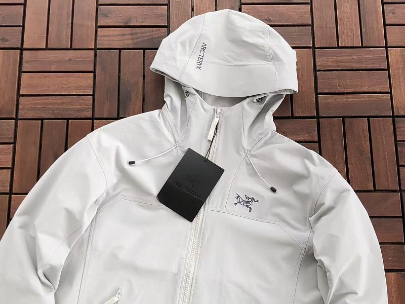 Arc'teryx Black White Logo Hooded Jacket