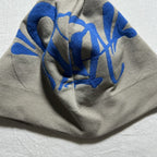 Grey Beanie Hat with Blue Graphic Logo