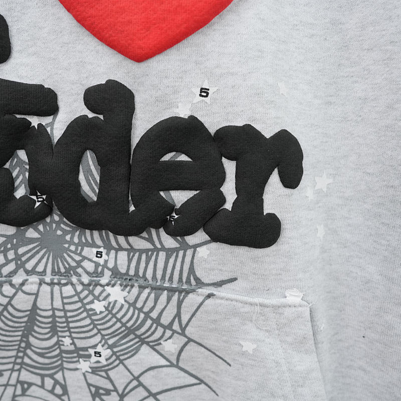 Sp5der Souvenir Hoodie Heather Grey