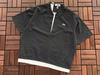 Lacoste Textured Quarter-Zip Polo Shirt