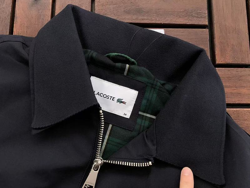 Lacoste Plaid-Lined Zip Jacket