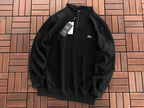 Lacoste Black Cream Quarter-Zip Sweater