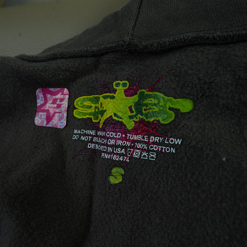 Sp5der Wait Web Hoodie Slate Grey