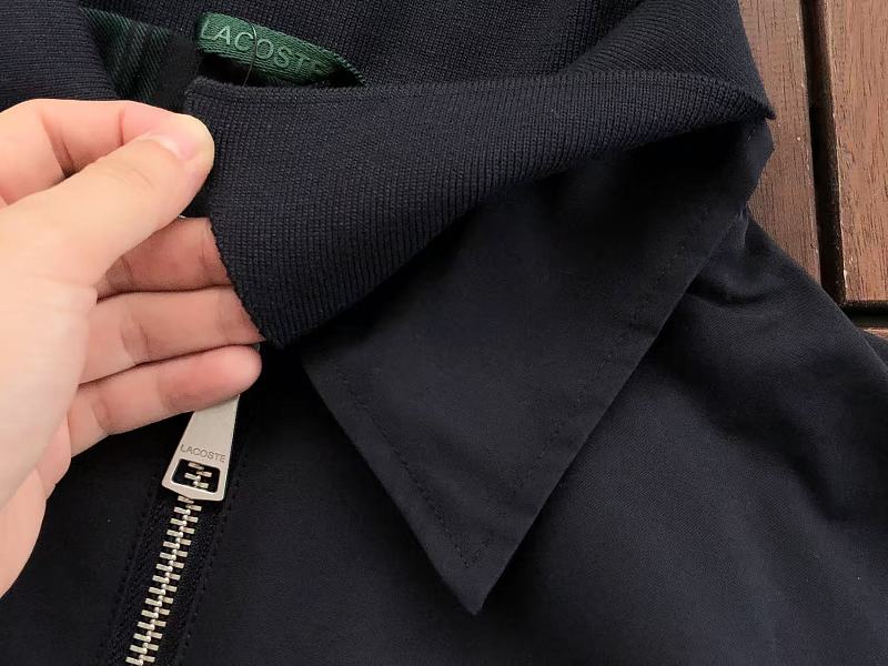 Lacoste Plaid-Lined Zip Jacket