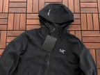 Arc'teryx Black White Logo Hooded Jacket