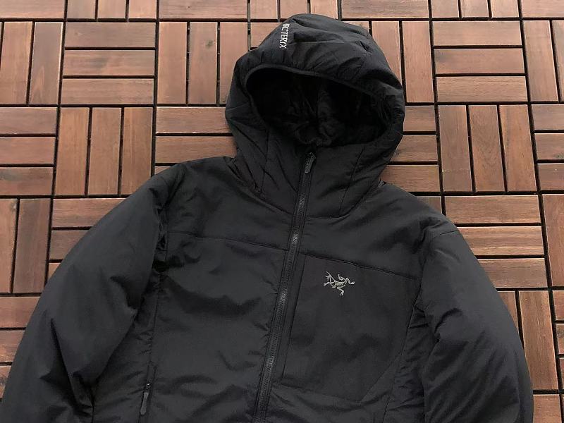 Arc'teryx Black Insulated Hooded Jacket
