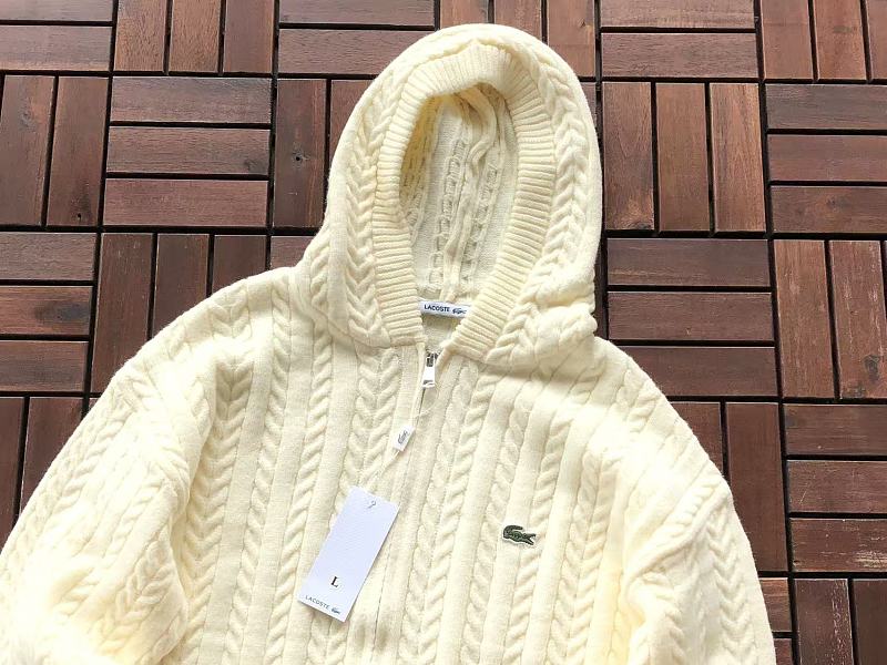 Lacoste Cable-Knit Zip Hoodie