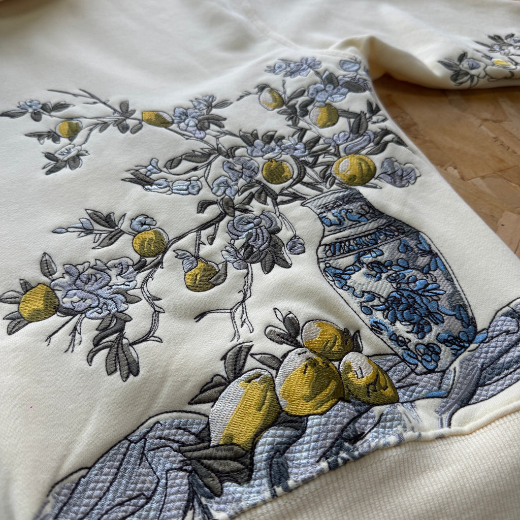 Derschutze Garden of Eden Zip Up - Cream