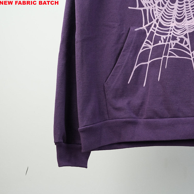 Sp5Der Web Hoodie Purple