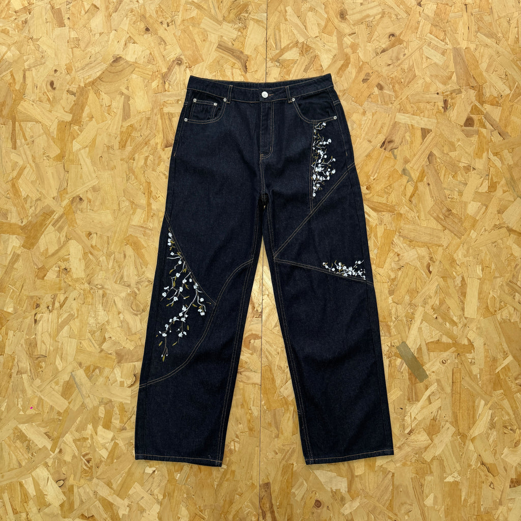 Derschutze Blossom Raw Denim - Black