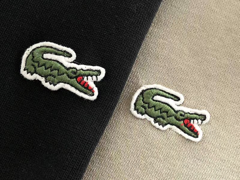 Lacoste Black Cream Quarter-Zip Sweater