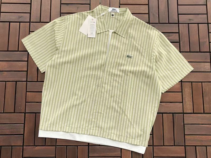 Lacoste Textured Quarter-Zip Polo Shirt