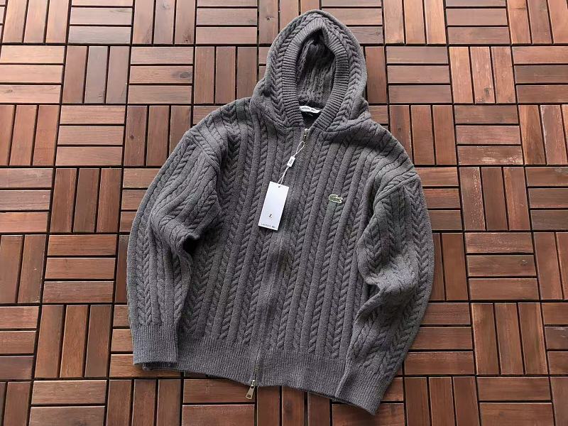 Lacoste Cable-Knit Zip Hoodie